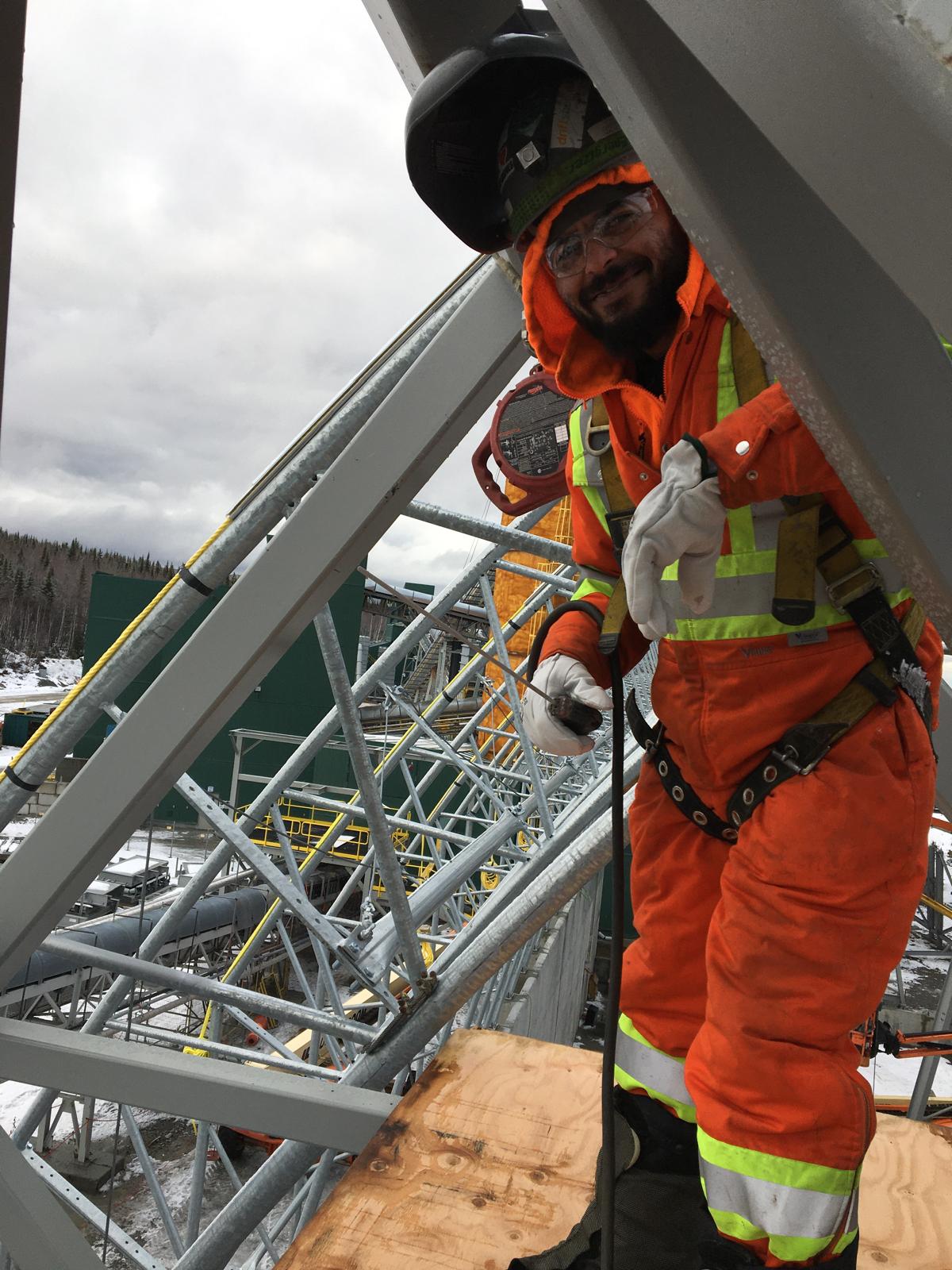 Soudeur ATS Métal en intervention sur chantier